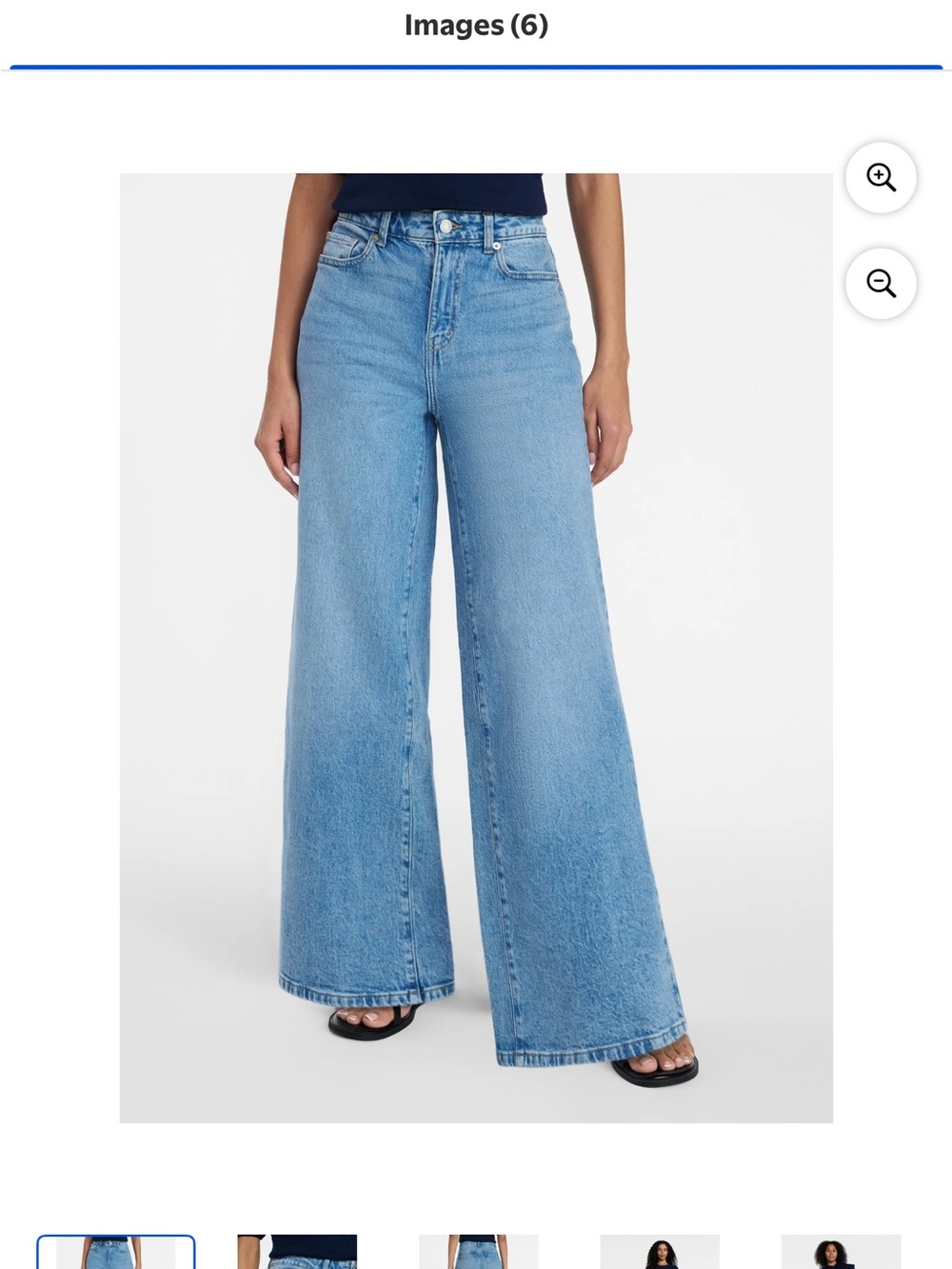 Time and Tru Light Blue High-Rise Wide Leg Jeans